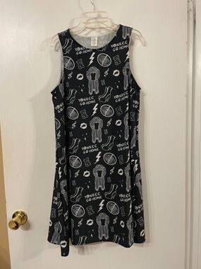 Redbubble Sleeveless Black Graphic A-Line Dress